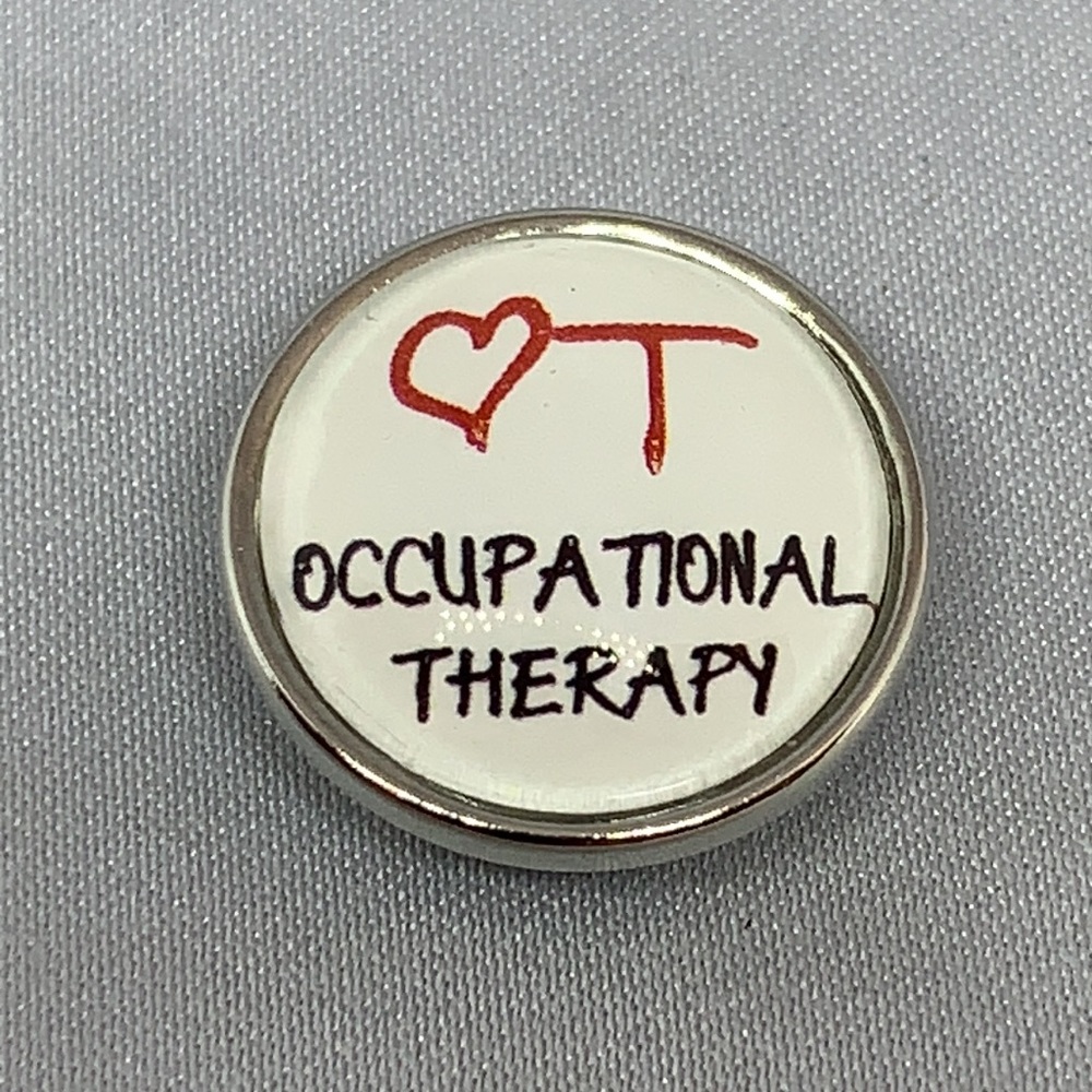 OT - Occupational Therapy Snap Button Charm